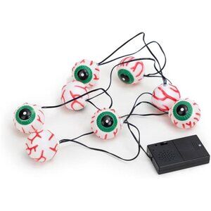 Halloween Eyeball Decoration Sound Activated Spooky Eyeballs with Led Lights 72"